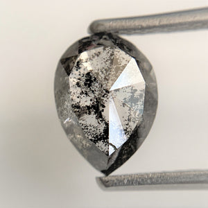 1.74 Ct Pear Cut Loose Natural Diamond Dark Grey Color 8.49 x 6.22 x 3.61 mm, Grey Rose Cut Pear Natural Loose Diamond best for Ring SJ93/51