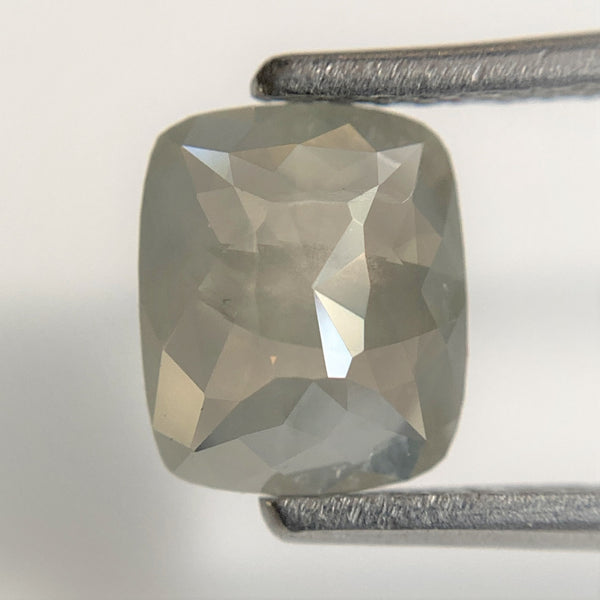 1.34 TCW Oval Shape Natural Loose Diamond 7.45 mm x 6.26 mm x 2.80 mm, Grey Oval Shape Rose Cut Natural Faceted Loose Diamond SJ93/60