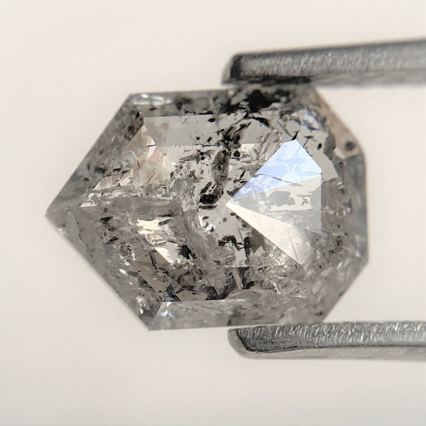 1.55 Ct Grey Black color Natural Pentagon Shape loose Diamond 9.18 mm x 6.86 mm x 2.41 mm Shield Diamond best for engagement ring SJ93/73