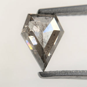 1.10 Ct Salt and Pepper Shield Shape Natural Loose diamond, 7.42 mm x 5.71 mm x 3.36 mm salt and pepper conflict free diamond SJ93/75