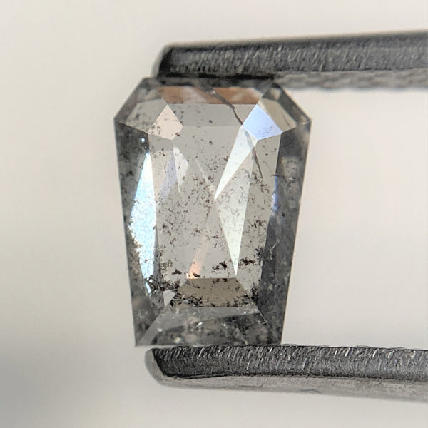 0.72 Ct Salt and Pepper Shield Shape Natural Loose diamond, 6.13 mm x 4.59 mm x 2.52 mm salt and pepper conflict free diamond SJ93/78