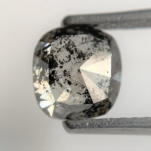1.51 Ct Oval Shape Rose cut Salt and Pepper Natural Diamond, 6.71 mm x 6.31 mm x 3.71 mm Beautiful sparkling Natural Loose Diamond SJ94/64