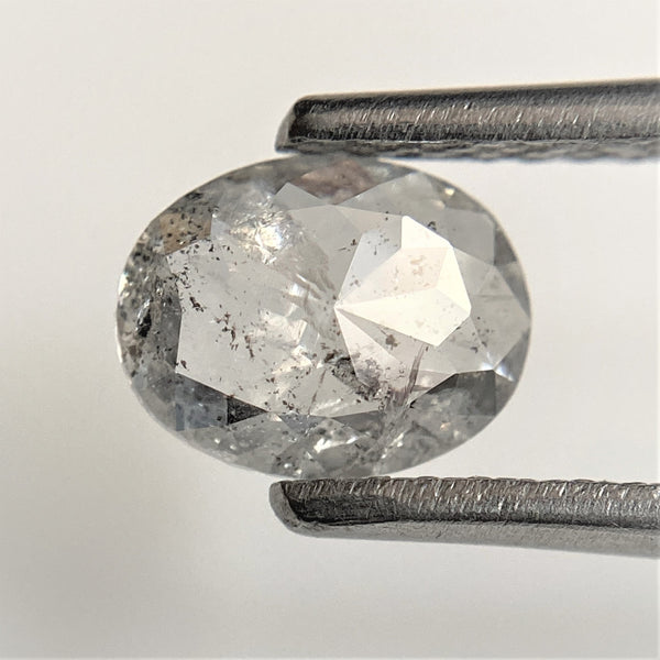 0.64 Ct Oval Cut Fancy Gray Color Natural Loose Diamond, 6.73 mm x 5.25 mm x 2.03 mm Grey Oval Shape Rose Cut Natural Loose Diamond SJ94/73