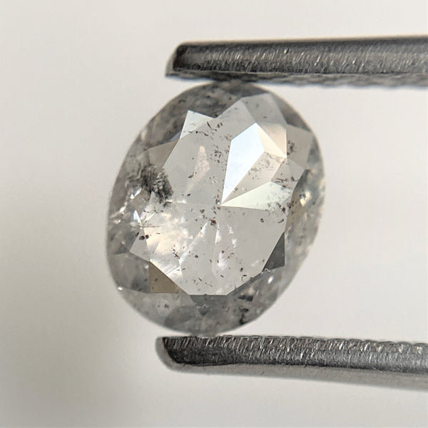 0.70 Ct Oval Cut Fancy Gray Color Natural Loose Diamond, 6.59 mm x 5.29 mm x 2.19 mm Grey Oval Shape Rose Cut Natural Loose Diamond SJ94/74