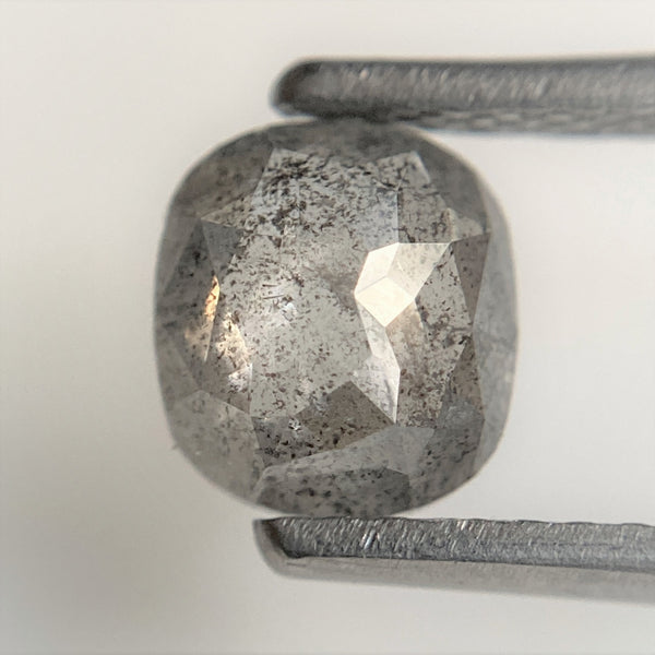 0.89 Natural Loose Diamond Oval Shape Fancy Gray Color 6.37 mm x 5.72 mm x 2.64 mm, Oval Shape Rose Cut Natural Faceted Diamond SJ94/75