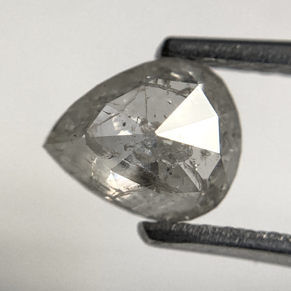 1.16 Ct Pear Shape Gray Rose Cut Natural Loose Diamond, 7.22 mm x 6.02 mm x 3.39 mm Loose Diamond, Rose Cut Diamond SJ94/04