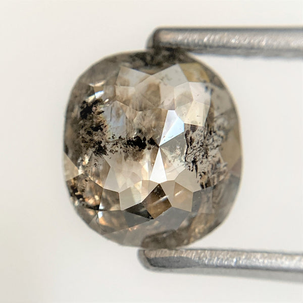 1.42 Ct Natural Oval Shape Rose cut Diamond 7.76 mm x 7.09 mm x 2.68 mm Size Rustic Natural Loose Diamond SJ94/17