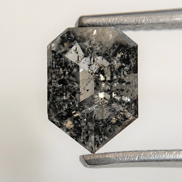 0.95 CT Grey Color Geometric shape Loose Diamond 8.22 mm x 5.90 mm x 2.40 mm Pentagon Cut Diamond Use for Jewelry SJ94/19
