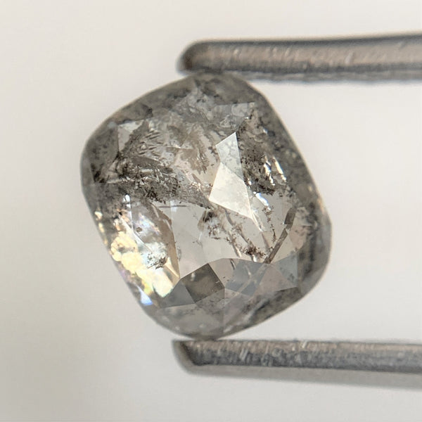 1.10 Ct Oval Shape Grey Black Color Natural Loose Diamond 6.31 mm x 5.32 mm x 3.20 mm Oval Shape Rose Cut Natural  Loose Diamond, SJ94/24