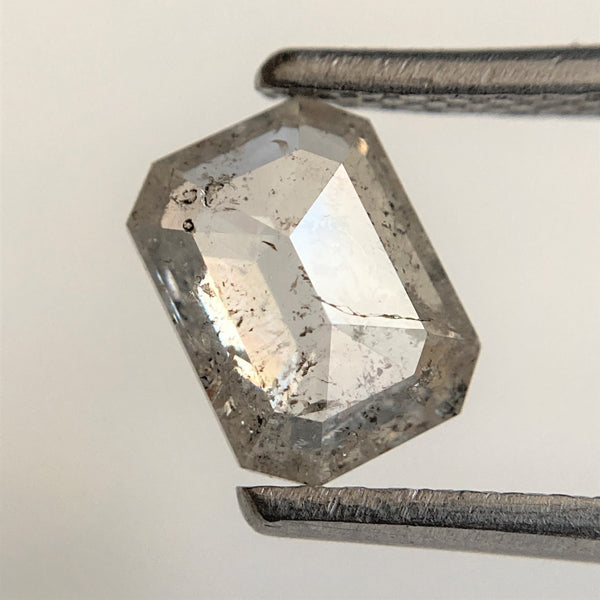 0.80 Ct Fancy Grey Emerald Cut 6.69 mm x 5.03 mm x 2.18 mm Natural Loose Diamond Excellent Diamond quality Use for Jewelry making SJ94/36