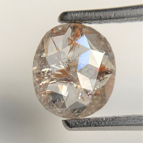 1.07 Ct Fancy Color Oval Shape Rose cut Natural Diamond 7.42 mm x 6.51 mm x 2.32 mm Rose Cut Natural Loose Diamond For Ring SJ94/41
