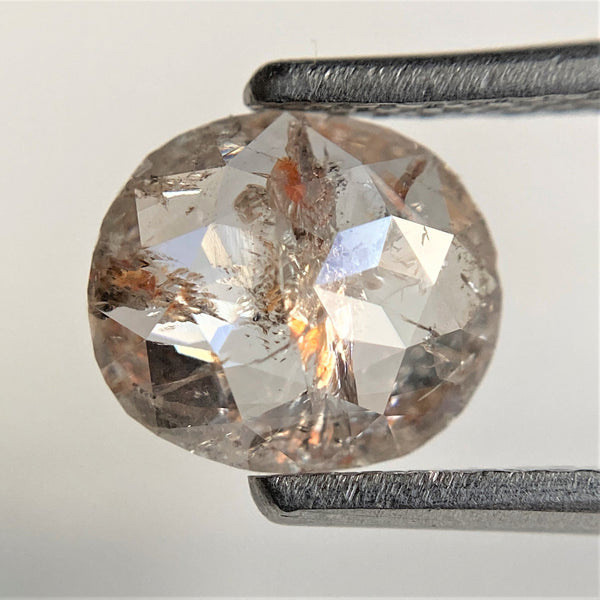 1.07 Ct Fancy Color Oval Shape Rose cut Natural Diamond 7.42 mm x 6.51 mm x 2.32 mm Rose Cut Natural Loose Diamond For Ring SJ94/41