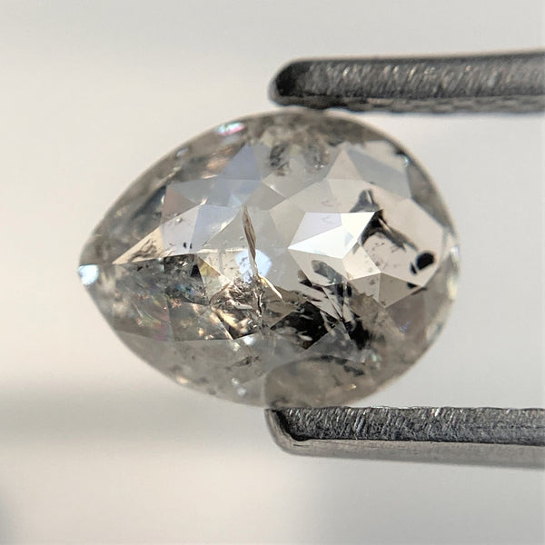 0.83 Ct Pear Shape Natural loose Diamond, 7.37 mm x 5.89 mm x 2.34 mm Natural Loose Diamond Pear Shape White Grey Color SJ94/49