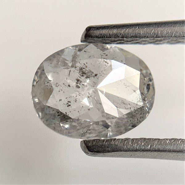 0.64 Ct Oval Cut Fancy Gray Color Natural Loose Diamond, 6.73 mm x 5.25 mm x 2.03 mm Grey Oval Shape Rose Cut Natural Loose Diamond SJ94/73