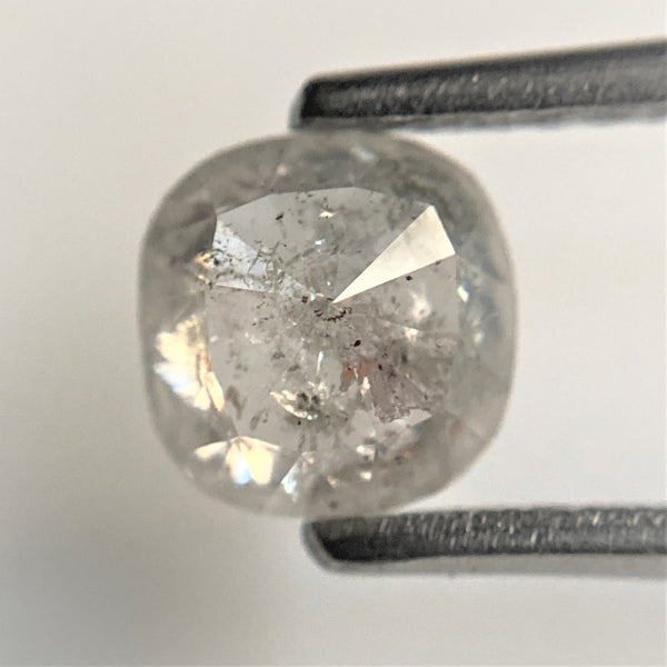 0.95 Ct Cushion Shape Fancy Grey Color Natural Loose Diamond 6.12 mm x 6.01 mm x 3.02 mm, Rose Cut Natural Faceted Loose Diamond SJ94/82