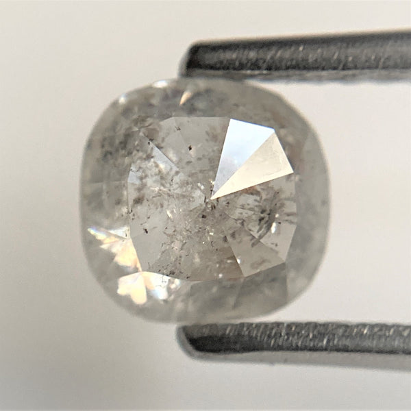 0.95 Ct Cushion Shape Fancy Grey Color Natural Loose Diamond 6.12 mm x 6.01 mm x 3.02 mm, Rose Cut Natural Faceted Loose Diamond SJ94/82