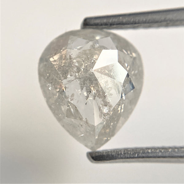 1.84 Ct Pear Cut Natural Loose Dark Grey Diamond 9.06 mm x 7.94 mm x 3.21 mm, Grey Rose Cut Pear Natural Loose Diamond SJ94/89