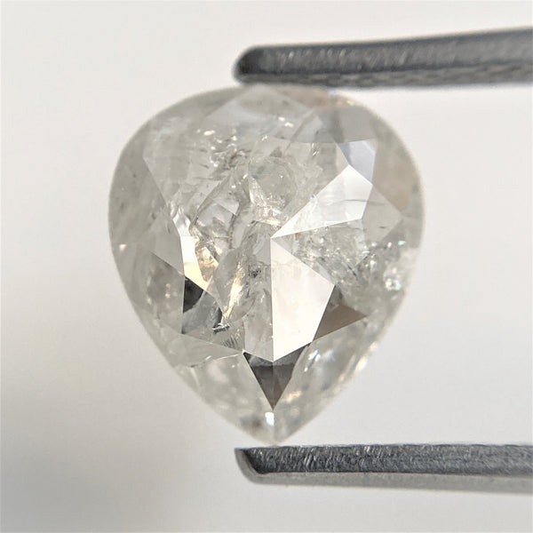 1.54 Ct Pear Cut Natural Loose Dark Grey Diamond 9.12 mm x 7.96 mm x 2.57 mm, Grey Rose Cut Pear Natural Loose Diamond SJ94/90