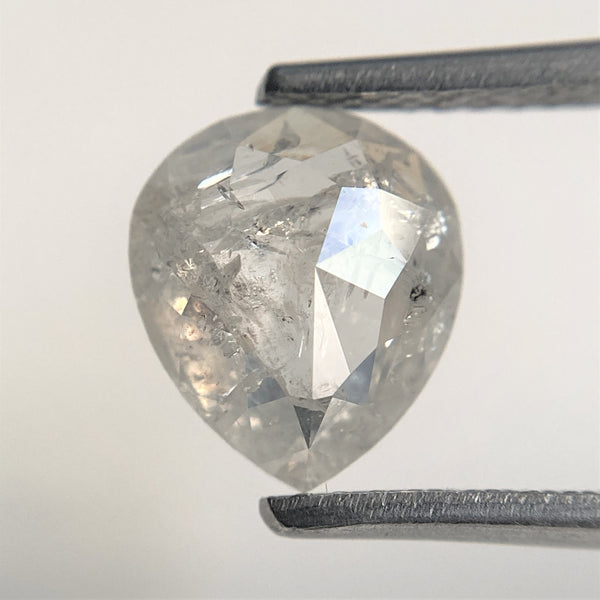 1.30 Ct Pear Cut Natural Loose Dark Grey Diamond 8.50 mm x 7.34 mm x 2.51 mm, Grey Rose Cut Pear Natural Loose Diamond SJ94/92