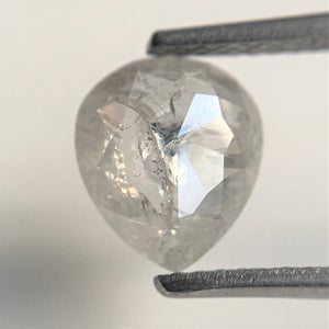 1.30 Ct Pear Cut Natural Loose Dark Grey Diamond 8.53 mm x 7.32 mm x 2.65 mm, Grey Rose Cut Pear Natural Loose Diamond SJ94/93