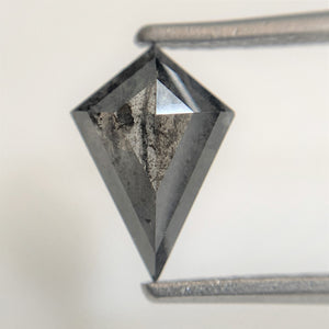 1.31 Ct Kite shape Natural Loose Diamond Salt and Pepper, 10.02 mm x 7.0 mm x 3.60 mm Fancy Gray Black Kite Shape Loose Diamond SJ95/06