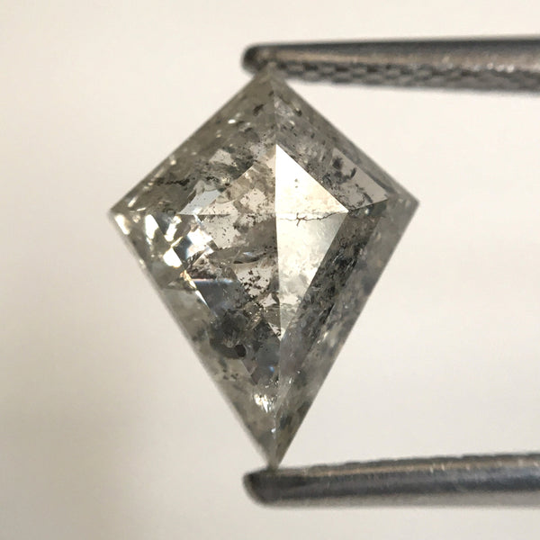 1.58 Ct Natural loose diamond Kite Shape Salt and Pepper, 10.00 mm x 7.79 mm x 3.27 mm Gray color Kite shape natural diamond, SJ76-157