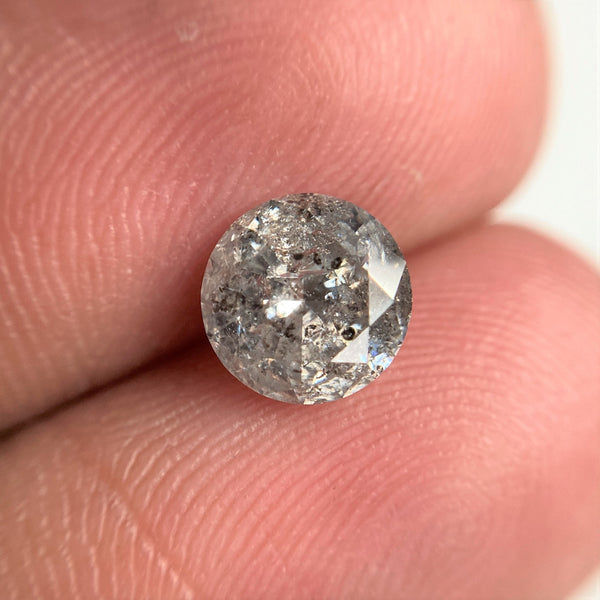 1.13 Ct Natural loose diamond 6.68 mm x 3.95 mm gray round brilliant cut diamond best for engagement & wedding rings SJ97-16
