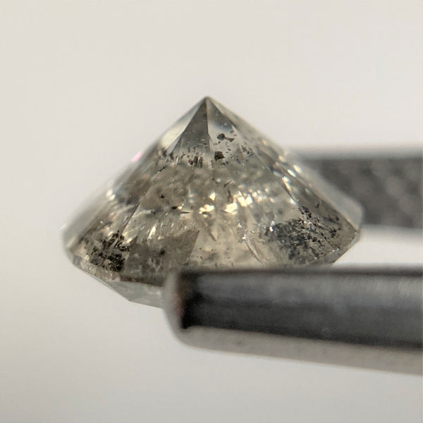 1.02 Ct Natural Loose Diamond Round Brilliant Cut Fancy Gray Black Color i3 Clarity 6.31 mm x 3.94 mm Size, Salt and Pepper Diamond SJ97-31