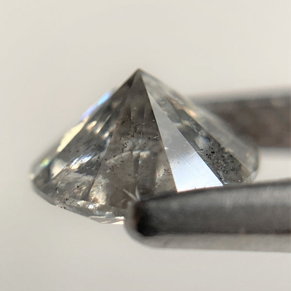 1.06 Ct Salt and Pepper Brilliant Cut Natural Diamond, 6.64 mm x 3.81 mm Grey & Black Loose Diamonds, Natural Loose Diamond SJ98-06