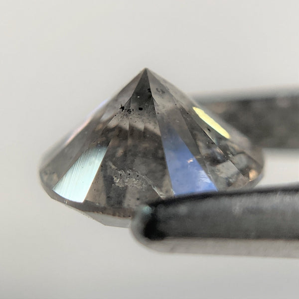 1.07 Ct Natural Fancy Grey Round Brilliant Cut Diamond, 6.39 mm x 4.03 mm Natural Loose Diamond, Natural Loose Brilliant Cut Diamond SJ99-37