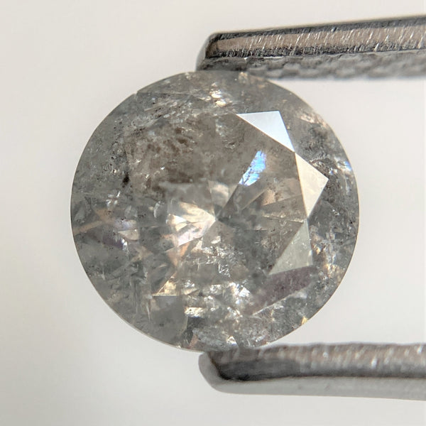 1.05 Ct Natural Fancy Grey Round Brilliant Cut Diamond, 6.38 mm x 4.00 mm Natural Loose Diamond, Natural Loose Brilliant Cut Diamond SJ99-43