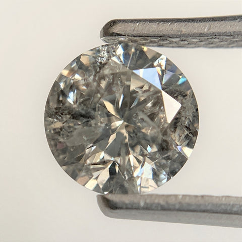 1.04 Ct Natural Fancy Grey Round Brilliant Cut Diamond, 6.24 mm x 3.97 mm Natural Loose Diamond, Natural Loose Brilliant Cut Diamond SJ99-45
