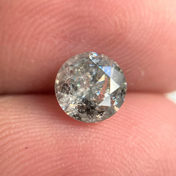 1.03 Ct Natural loose diamond 6.20 mm x 4.04 mm gray round brilliant cut diamond best for engagement & wedding rings SJ97-20