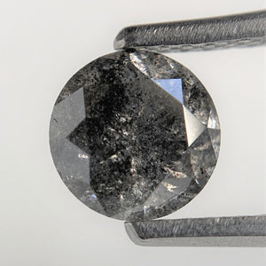 0.94 Ct Natural Loose Diamond Round Brilliant Cut Fancy Gray Black Color i3 Clarity 6.00 mm x 3.98 mm Size, Salt and Pepper Diamond SJ97-32