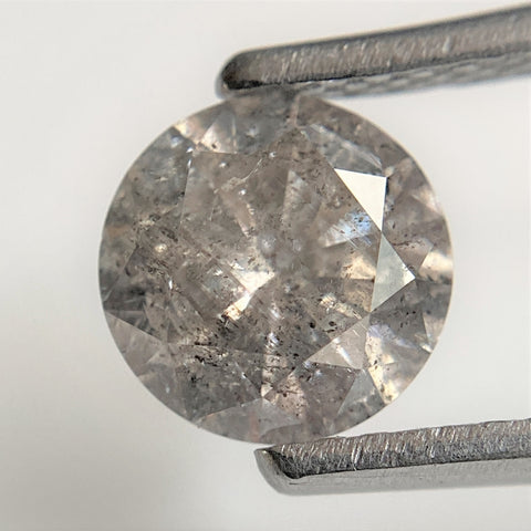 1.06 Ct Natural Fancy Grey Round Brilliant Cut Diamond, 6.41 mm x 3.99 mm Natural Loose Diamond, Natural Loose Brilliant Cut Diamond SJ99-40