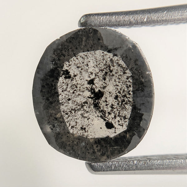 1.79 Ct Oval Shape natural loose diamond salt and pepper, 8.62 mm x 7.82 mm x 3.05 mm Cut Oval shape natural diamond SJ88-19