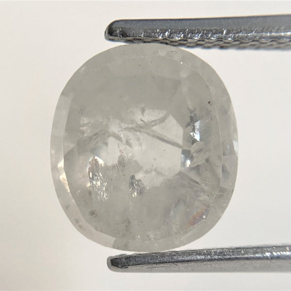 3.52 Ct Natural loose diamond Oval Shape Salt and Pepper, 9.40 mm x 8.50 mm x 4.60 mm Full Rose-Cut Oval shape natural diamond, SJ88-11