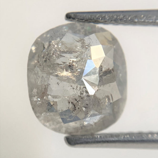 2.37 Ct Natural loose diamond Oval Shape Salt and Pepper, 9.11 mm x 8.15 mm x 3.35 mm Full Rose-Cut Oval shape natural diamond, SJ88-12