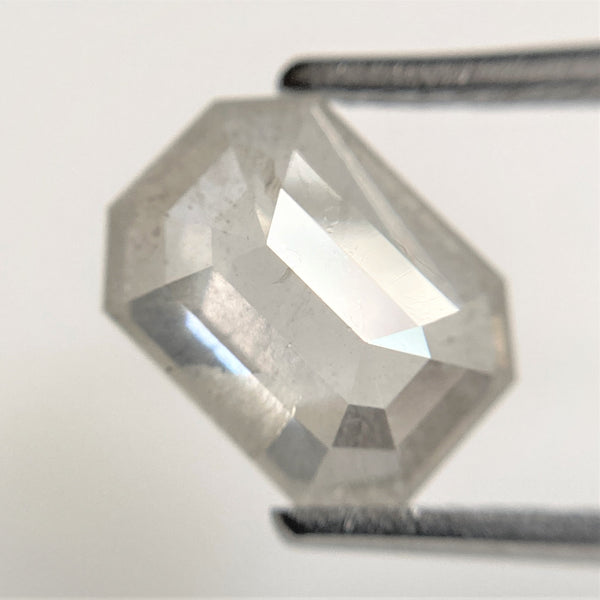 2.06 Ct Natural Dark Gray Emerald Shape Natural Loose Diamond, 9.33 mm x 6.94 mm x 3.15 mm Beautiful sparkling Natural Diamond SJ88-59