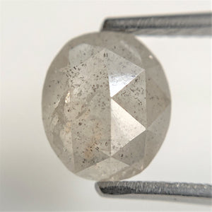 2.28 Ct Oval Shape Gray Natural Loose Diamond 8.45 mm x 7.28 mm x 4.21 mm Oval Shape Rose Cut Natural Loose Diamond SJ88-21