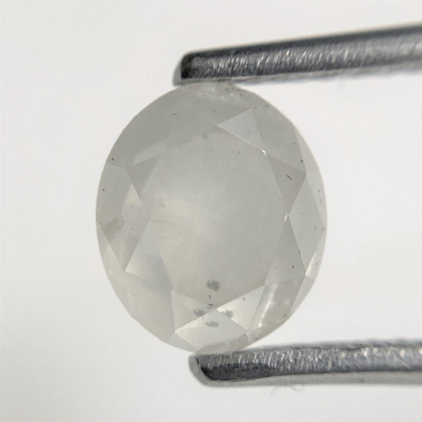 1.83 Ct Oval Shape Gray Natural Loose Diamond 7.09 mm x 6.05 mm x 4.55 mm Oval Shape Rose Cut Natural Loose Diamond SJ88-30