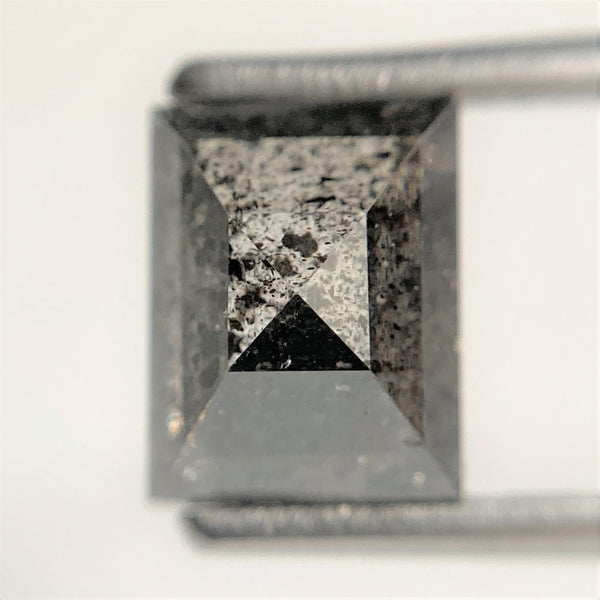 3.16 Ct Gray Rectangle shape Salt and Pepper Natural Loose Diamond, 7.94 mm x 6.31 mm x 5.60 mm natural loose diamond for jewellery SJ88-66