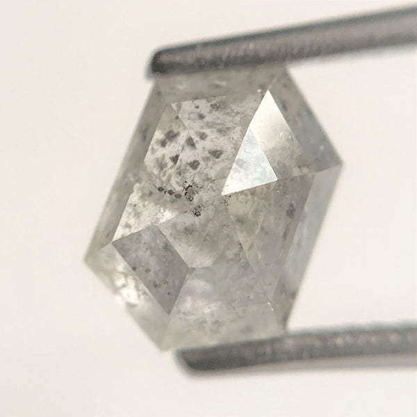 2.08 Ct Hexagon Shape Grey Color Natural Loose Diamond, 8.51 mm x 5.88 mm x 4.61 mm Natural Geometric Loose Diamond SJ88-69