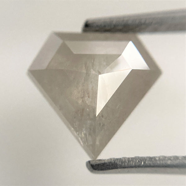 2.22 Ct Natural Loose Diamond Shield Shape Salt and Pepper, 8.83 mm x 9.26 mm x 3.54 mm Flat-Base Geometry Shape Natural Diamond SJ88-54