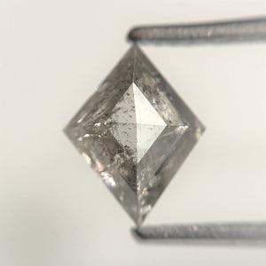 1.69 Ct Rhombus Kite shape Natural Loose Diamond Black Salt and Pepper, 9.32 mm x 7.25 mm x 4.34 mm Fancy Black Kite Shape Diamond SJ88-57