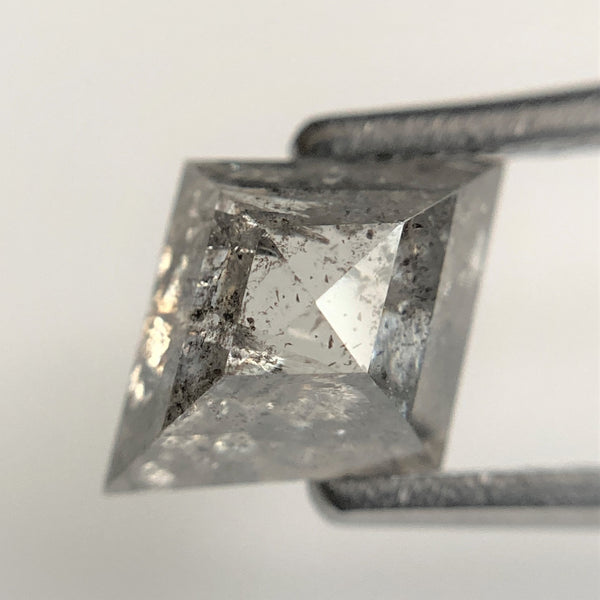 1.69 Ct Rhombus Kite shape Natural Loose Diamond Black Salt and Pepper, 9.32 mm x 7.25 mm x 4.34 mm Fancy Black Kite Shape Diamond SJ88-57