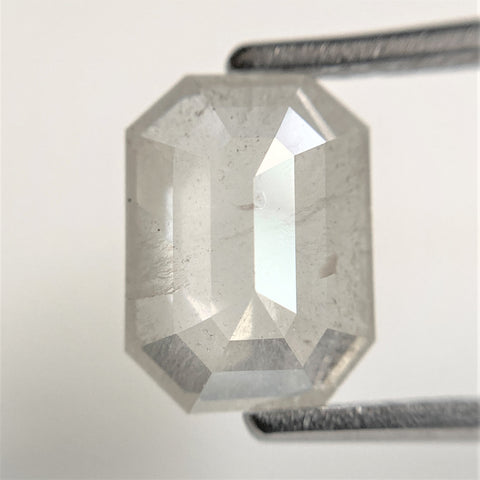 2.06 Ct Natural Dark Gray Emerald Shape Natural Loose Diamond, 9.33 mm x 6.94 mm x 3.15 mm Beautiful sparkling Natural Diamond SJ88-59