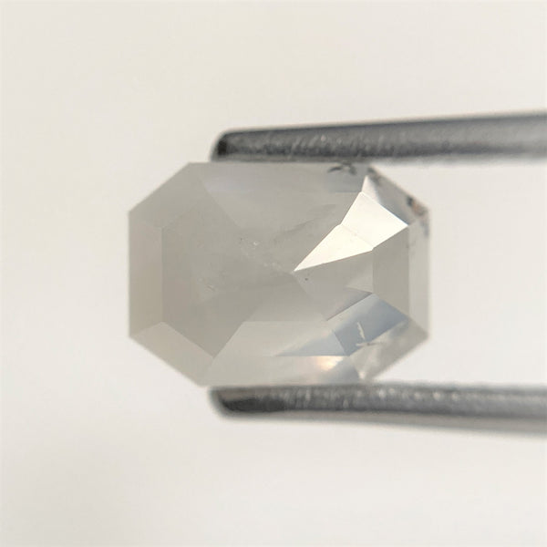 2.19 Ct Natural Dark Gray Emerald Shape Natural Loose Diamond, 7.89 mm x 5.84 mm x 4.51 mm Beautiful sparkling Natural Diamond SJ88-60
