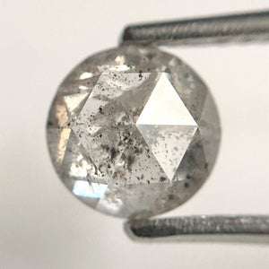 1.42 Ct Round Rose Cut Natural Diamond, 6.75 x 3.48 mm Fancy Grey Color Rose Cut Flat Base Natural Diamond SJ101-06