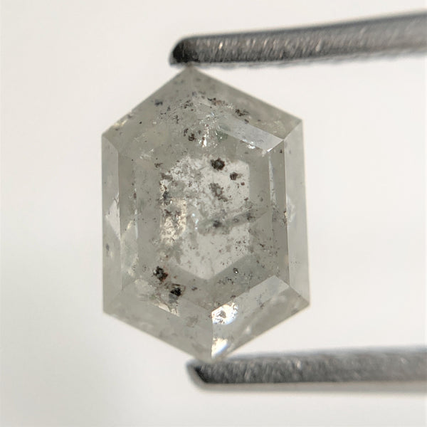 2.08 Ct Hexagon Shape Grey Color Natural Loose Diamond, 8.51 mm x 5.88 mm x 4.61 mm Natural Geometric Loose Diamond SJ88-69